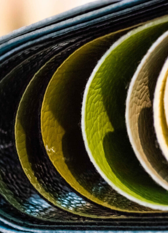 Catalog of multicolored imitation leather from matting fabric texture background, leatherette fabric texture, textile industry background with blurred, Colored cotton fabric, imitation leather catalog